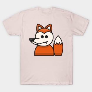 Fox Head Cartoon Illustration T-Shirt